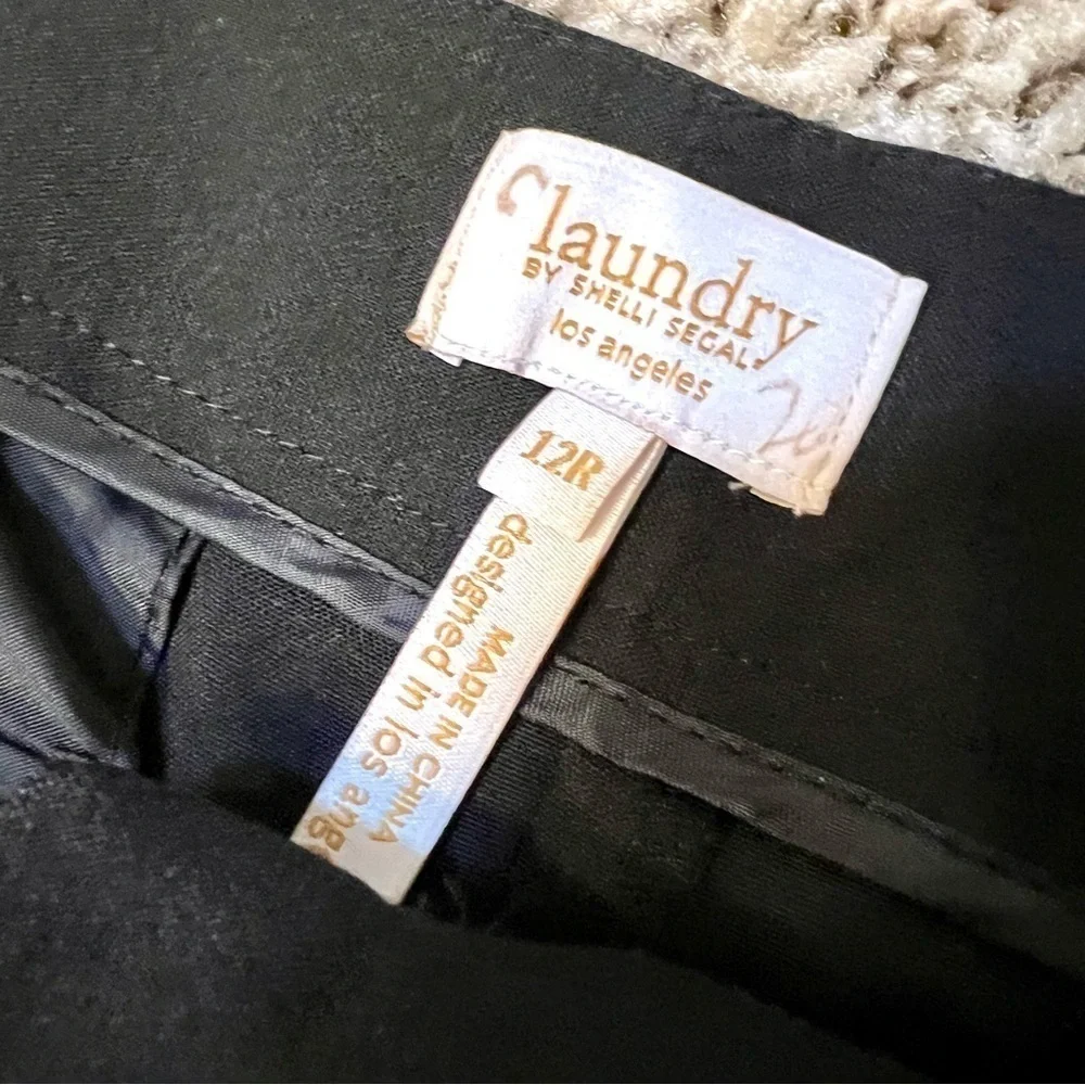 NWT LAUNDRY BY SHELLI SEGAL THE HAILEE MODERN FIT FLARE Black dress pant 12